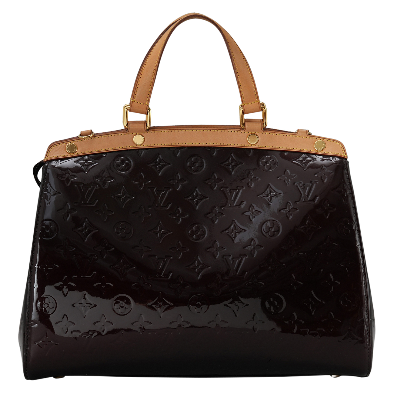 LOUIS VUITTON(USED)루이비통 M91616 모노그램 베르니 아마랑뜨 브레아 GM